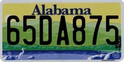 AL license plate 65DA875