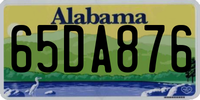 AL license plate 65DA876