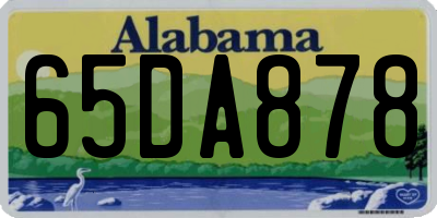 AL license plate 65DA878