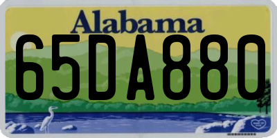 AL license plate 65DA880