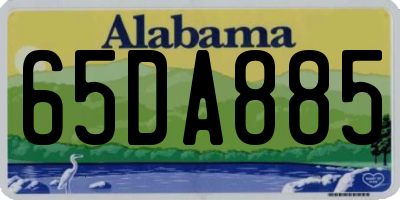 AL license plate 65DA885