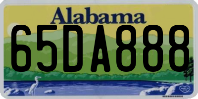 AL license plate 65DA888