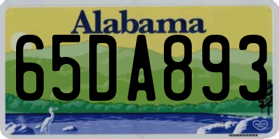 AL license plate 65DA893
