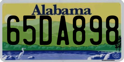 AL license plate 65DA898