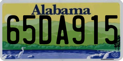 AL license plate 65DA915