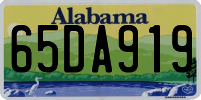 AL license plate 65DA919