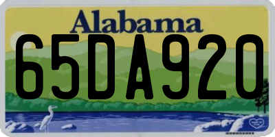 AL license plate 65DA920