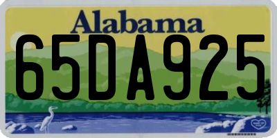 AL license plate 65DA925