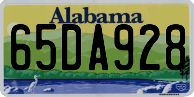AL license plate 65DA928
