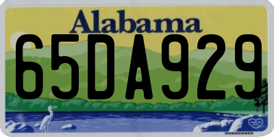 AL license plate 65DA929