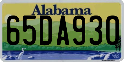 AL license plate 65DA930