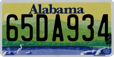AL license plate 65DA934
