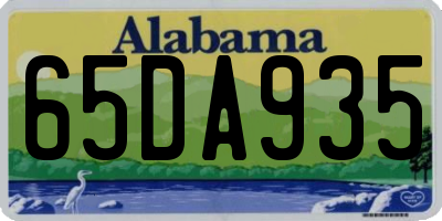 AL license plate 65DA935