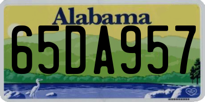 AL license plate 65DA957