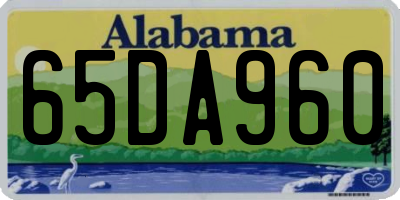 AL license plate 65DA960