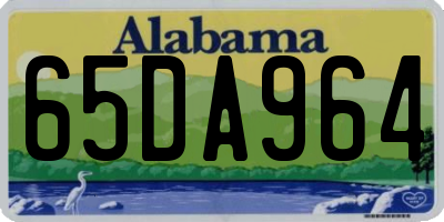 AL license plate 65DA964