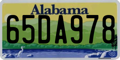 AL license plate 65DA978