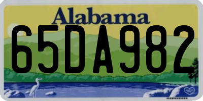 AL license plate 65DA982