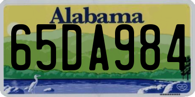 AL license plate 65DA984