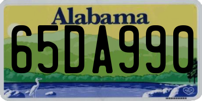 AL license plate 65DA990