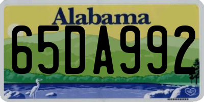 AL license plate 65DA992