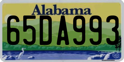 AL license plate 65DA993