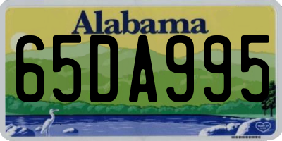 AL license plate 65DA995