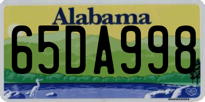 AL license plate 65DA998
