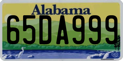 AL license plate 65DA999