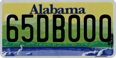 AL license plate 65DB000