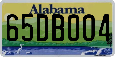 AL license plate 65DB004