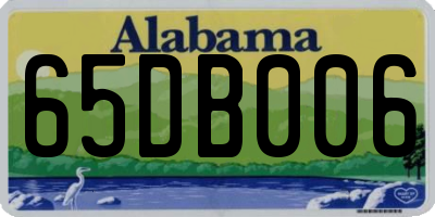 AL license plate 65DB006