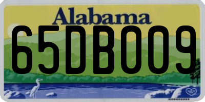 AL license plate 65DB009