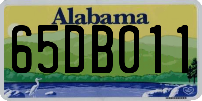 AL license plate 65DB011