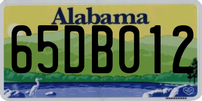 AL license plate 65DB012