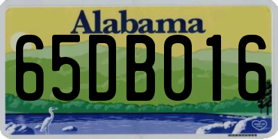 AL license plate 65DB016