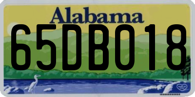 AL license plate 65DB018