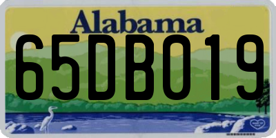 AL license plate 65DB019