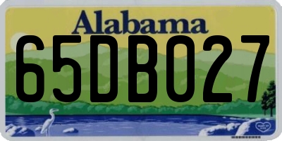 AL license plate 65DB027