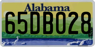 AL license plate 65DB028