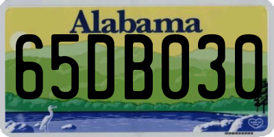 AL license plate 65DB030