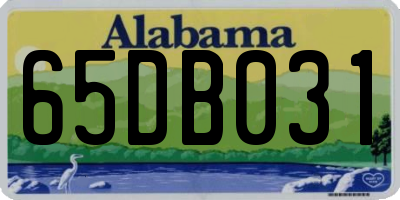 AL license plate 65DB031