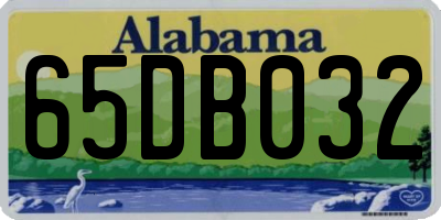 AL license plate 65DB032