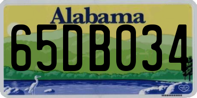 AL license plate 65DB034