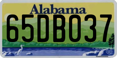 AL license plate 65DB037