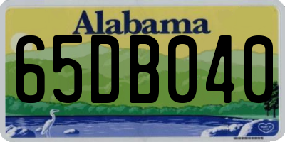 AL license plate 65DB040