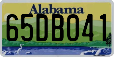 AL license plate 65DB041
