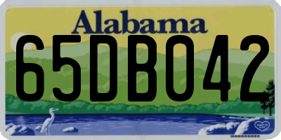 AL license plate 65DB042