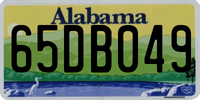 AL license plate 65DB049