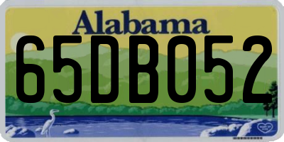 AL license plate 65DB052